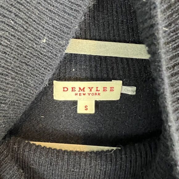 Demylee Sweater Dress Women’s S 100% Cashmere Blue Turtleneck Long Sleeve - Picture 5 of 8